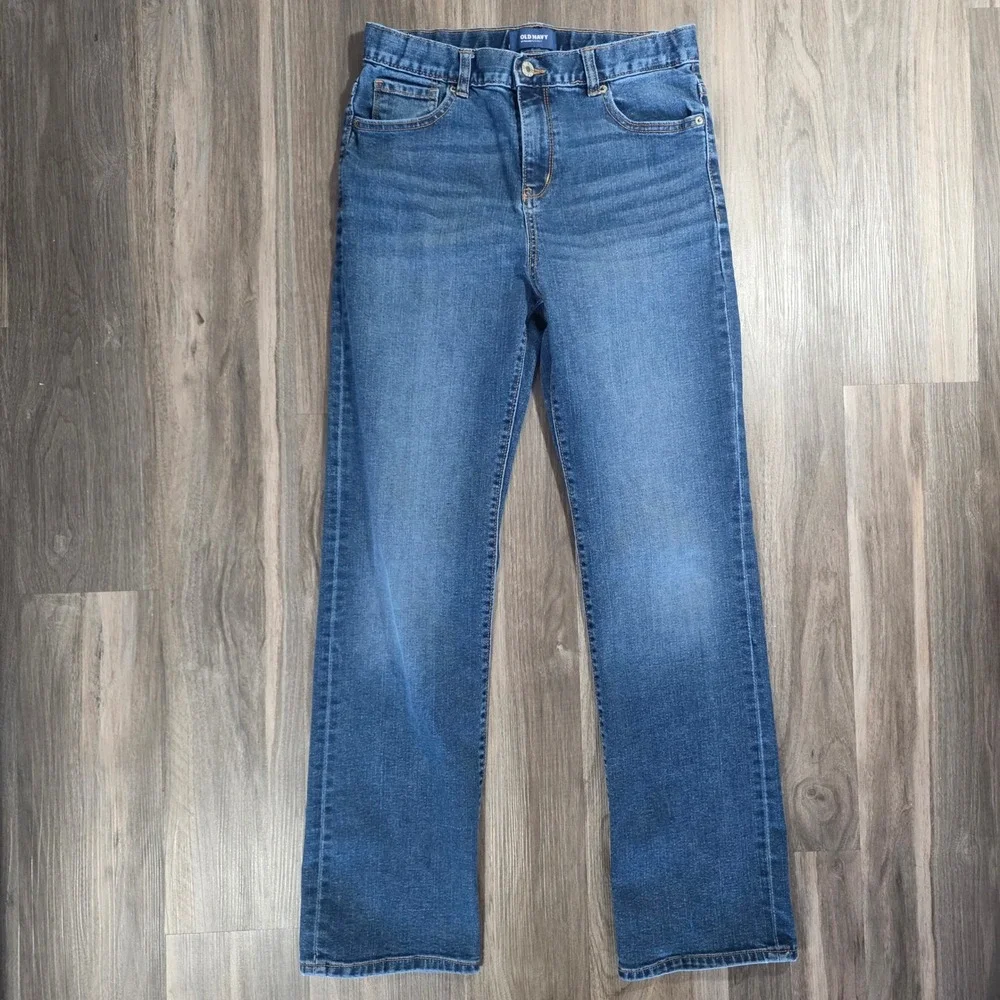Old Navy Boys Straight Leg Jeans Medium Wash Size 18 Regular Denim Pants